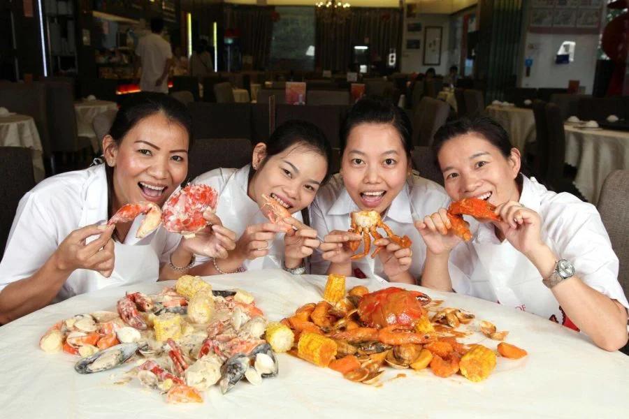 Staff at Home of Seafood