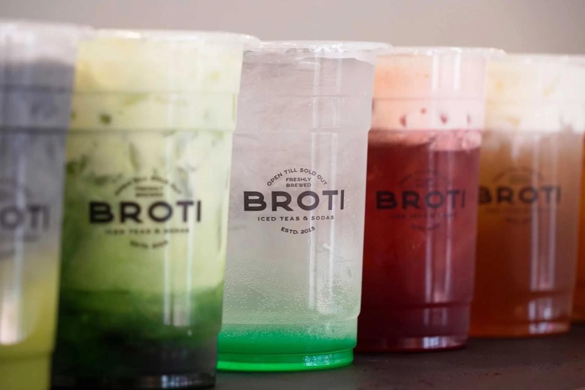 Broti drinks on display