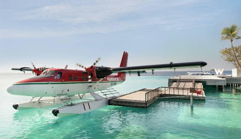 W-Retreat-Maldives-jetty seaplane
