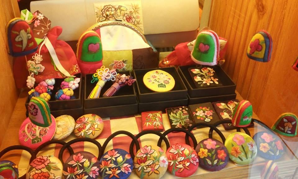 Korean handicrafts made from silk