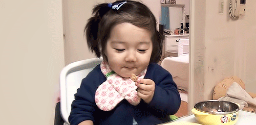 girl eating snack