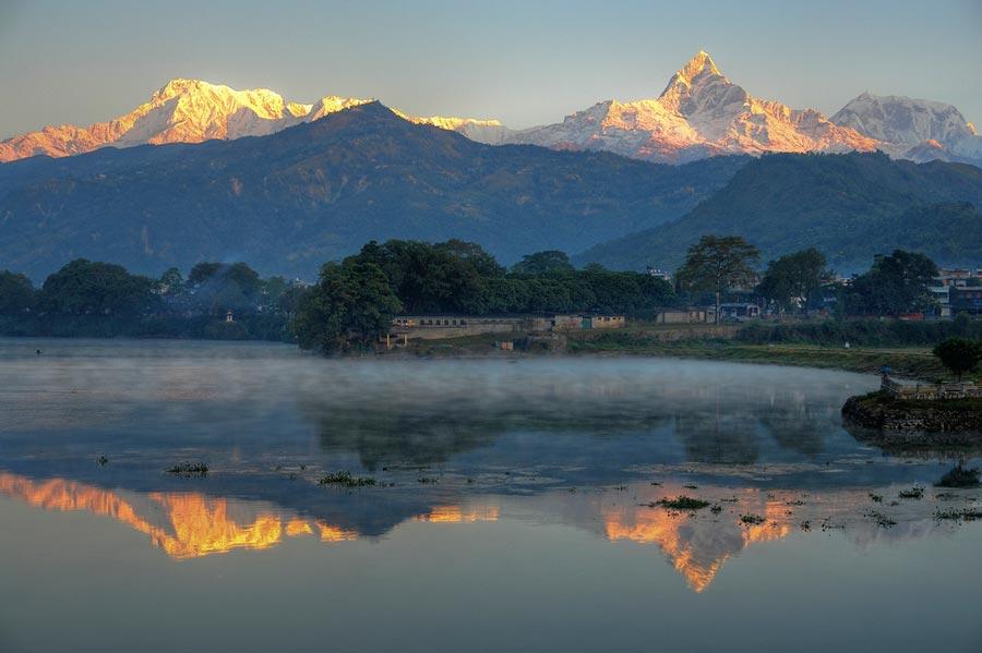 pokhara-nepal-sunset-view