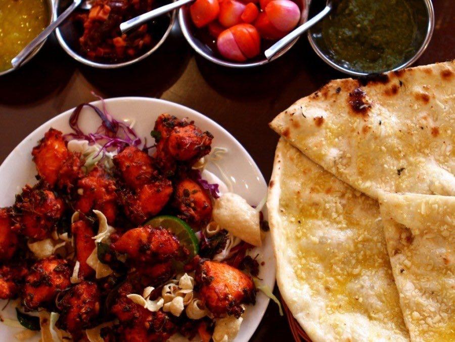 9 - Crispy naan with a side of tandoori chicken Babas Kitchen