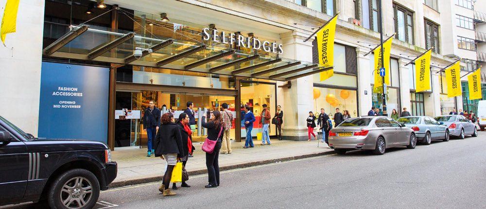 selfridges storefront london shopping