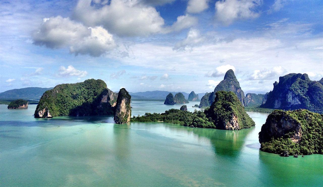 Yup, this is a real picture of Phang Nga. 