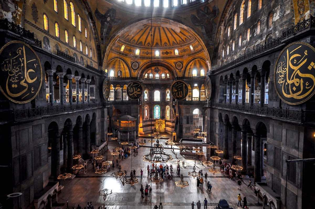 The interior of the Hagia Sophia is an architectural and historical wonder!