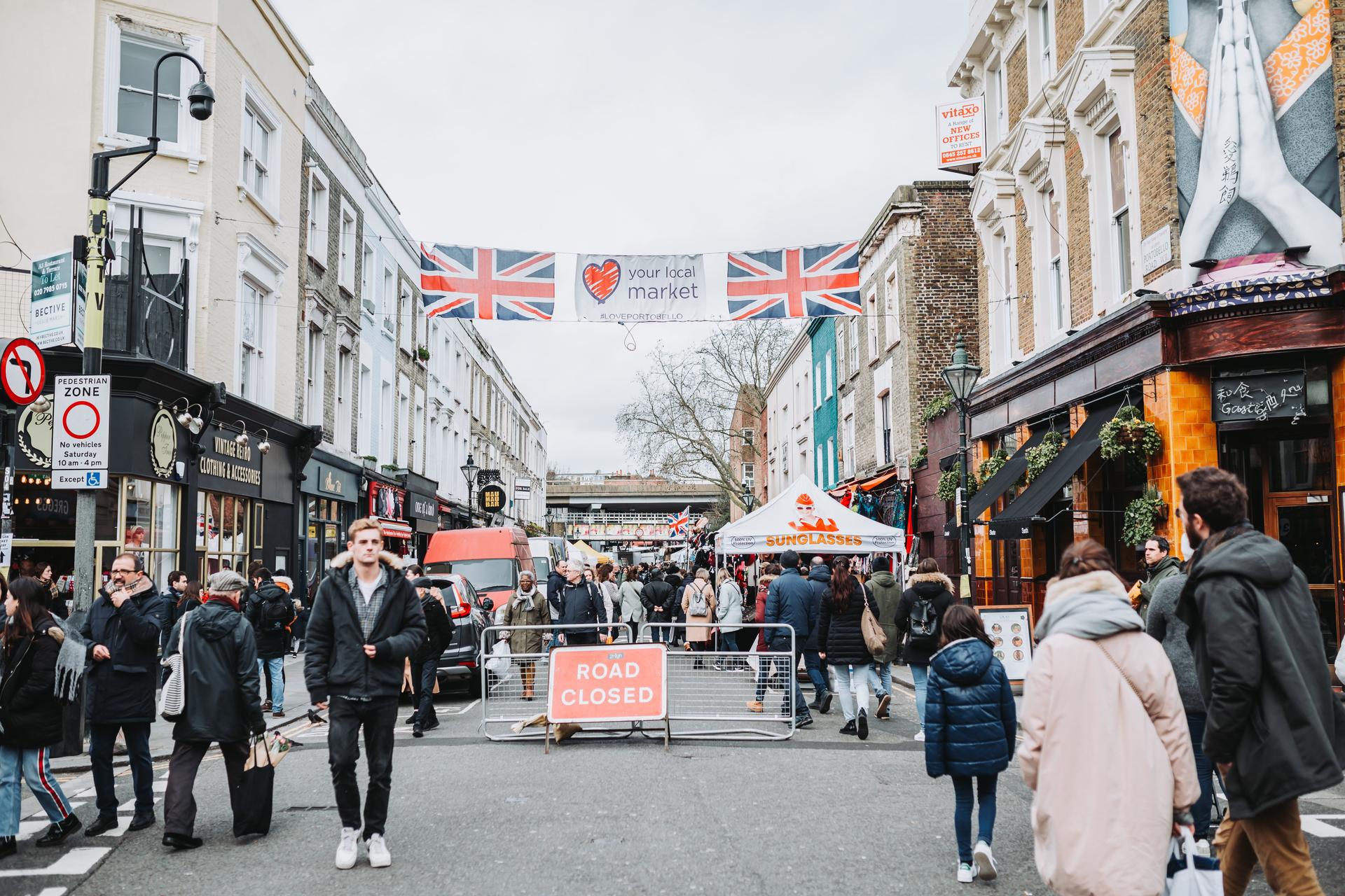 kota london tempat terbaik di london Camden Town dan Portobello Road Market